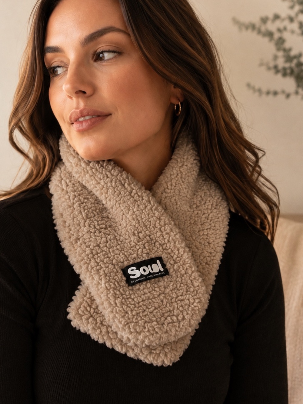 Soul Sherpa Neck Warmer - Women's Cream Cozy Scarf